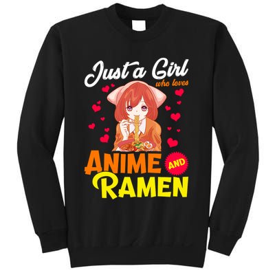 Just A Girl Who Loves Anime And Ramen Sweatshirt