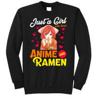 Just A Girl Who Loves Anime And Ramen Sweatshirt