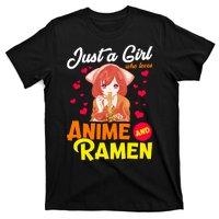 Just A Girl Who Loves Anime And Ramen T-Shirt