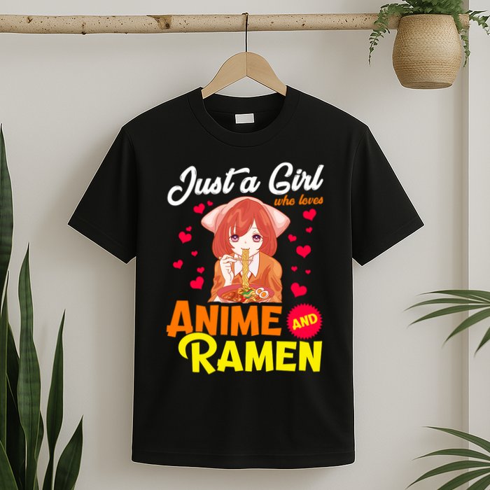 Just A Girl Who Loves Anime And Ramen T-Shirt