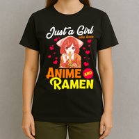 Just A Girl Who Loves Anime And Ramen T-Shirt