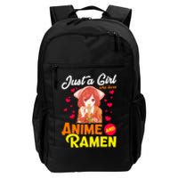 Just A Girl Who Loves Anime And Ramen Daily Commute Backpack