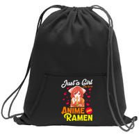 Just A Girl Who Loves Anime And Ramen Sweatshirt Cinch Pack Bag