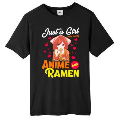 Just A Girl Who Loves Anime And Ramen Tall Fusion ChromaSoft Performance T-Shirt