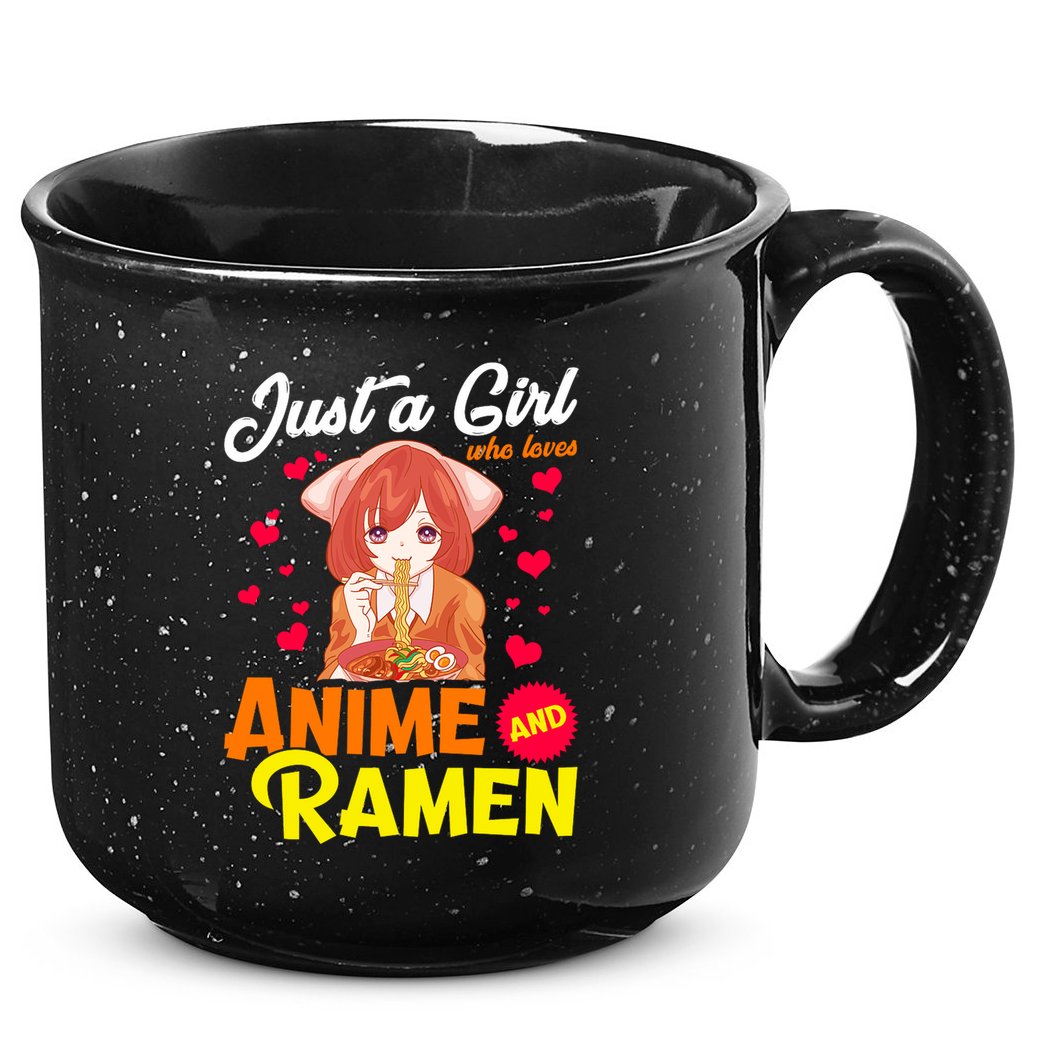 Just A Girl Who Loves Anime And Ramen 15oz Campfire Ceramic Mug