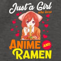 Just A Girl Who Loves Anime And Ramen Vector Backpack
