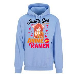 Just A Girl Who Loves Anime And Ramen Unisex Surf Hoodie