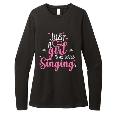 Just A Girl Who Loves Singing Female Singer Gift Womens CVC Long Sleeve Shirt