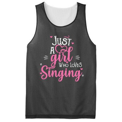 Just A Girl Who Loves Singing Female Singer Gift Mesh Reversible Basketball Jersey Tank