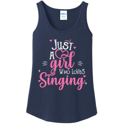 Just A Girl Who Loves Singing Female Singer Gift Ladies Essential Tank