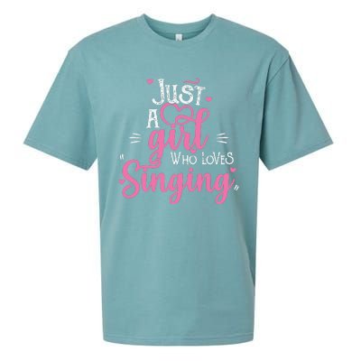 Just A Girl Who Loves Singing Female Singer Gift Sueded Cloud Jersey T-Shirt