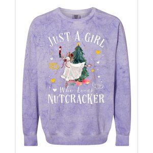 Just A Girl Who Loves Nutcrackers Christmas Ballet Dancing Colorblast Crewneck Sweatshirt