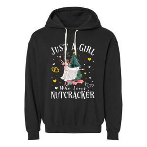 Just A Girl Who Loves Nutcrackers Christmas Ballet Dancing Garment-Dyed Fleece Hoodie