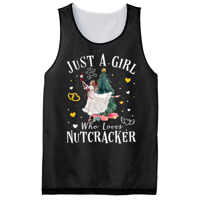 Just A Girl Who Loves Nutcrackers Christmas Ballet Dancing Mesh Reversible Basketball Jersey Tank