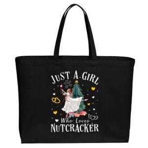 Just A Girl Who Loves Nutcrackers Christmas Ballet Dancing Cotton Canvas Jumbo Tote