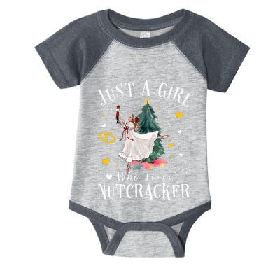 Just A Girl Who Loves Nutcrackers Christmas Ballet Dancing Infant Baby Jersey Bodysuit