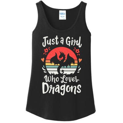 Just A Girl Who Loves Dragons Ladies Essential Tank