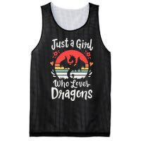 Just A Girl Who Loves Dragons Mesh Reversible Basketball Jersey Tank