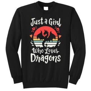 Just A Girl Who Loves Dragons Tall Sweatshirt