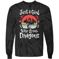 Just A Girl Who Loves Dragons Tie-Dye Long Sleeve Shirt