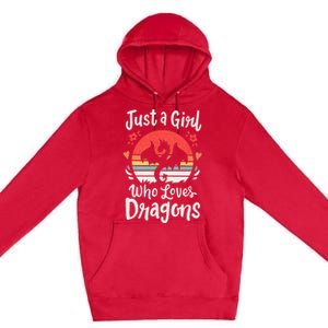 Just A Girl Who Loves Dragons Premium Pullover Hoodie