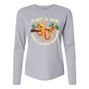 Just A Girl Who Loves Snakes Funny Snake Lover Gifts Womens Cotton Relaxed Long Sleeve T-Shirt