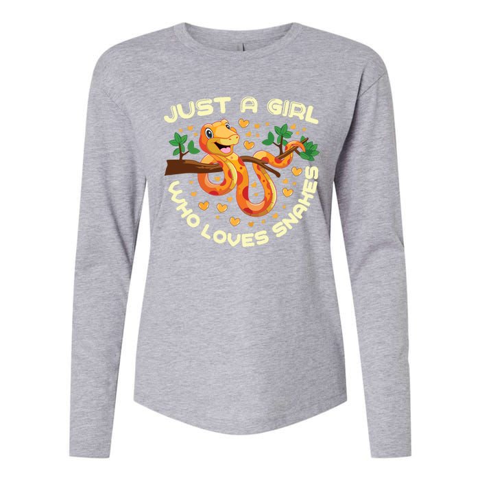 Just A Girl Who Loves Snakes Funny Snake Lover Gifts Womens Cotton Relaxed Long Sleeve T-Shirt