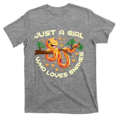 Just A Girl Who Loves Snakes Funny Snake Lover Gifts T-Shirt