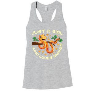 Just A Girl Who Loves Snakes Funny Snake Lover Gifts Women's Racerback Tank