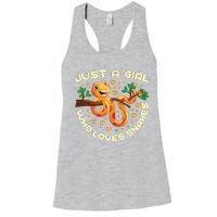 Just A Girl Who Loves Snakes Funny Snake Lover Gifts Women's Racerback Tank