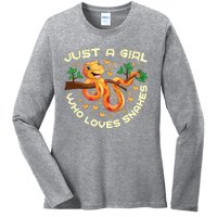 Just A Girl Who Loves Snakes Funny Snake Lover Gifts Ladies Long Sleeve Shirt