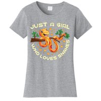 Just A Girl Who Loves Snakes Funny Snake Lover Gifts Women's T-Shirt