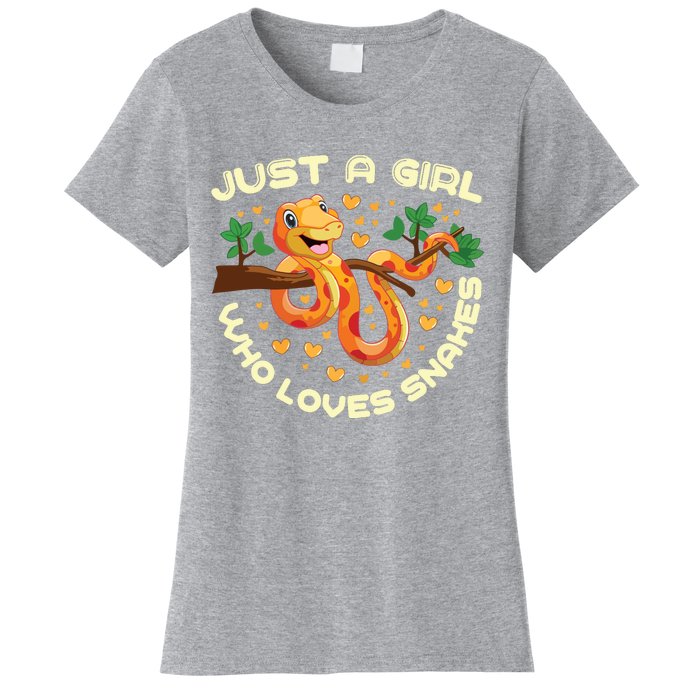 Just A Girl Who Loves Snakes Funny Snake Lover Gifts Women's T-Shirt