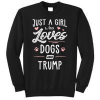 Just A Girl Who Loves Dogs And Trump Gift Dog Lover Sweatshirt