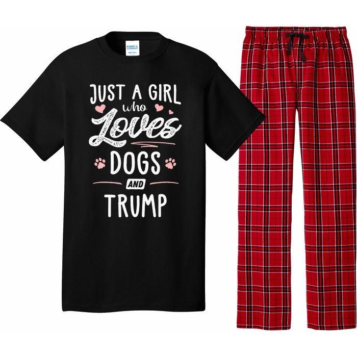 Just A Girl Who Loves Dogs And Trump Gift Dog Lover Pajama Set