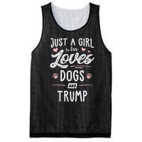 Just A Girl Who Loves Dogs And Trump Gift Dog Lover Mesh Reversible Basketball Jersey Tank