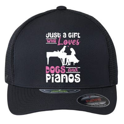 Just A Girl Who Loves Dogs And Pianos For Piano Players Flexfit Unipanel Trucker Cap