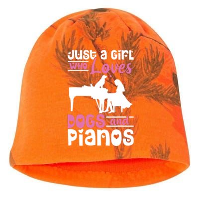 Just A Girl Who Loves Dogs And Pianos For Piano Players Kati - Camo Knit Beanie