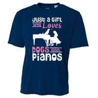 Just A Girl Who Loves Dogs And Pianos For Piano Players Cooling Performance Crew T-Shirt