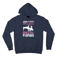 Just A Girl Who Loves Dogs And Pianos For Piano Players Hoodie