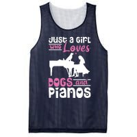 Just A Girl Who Loves Dogs And Pianos For Piano Players Mesh Reversible Basketball Jersey Tank