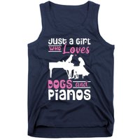 Just A Girl Who Loves Dogs And Pianos For Piano Players Tank Top