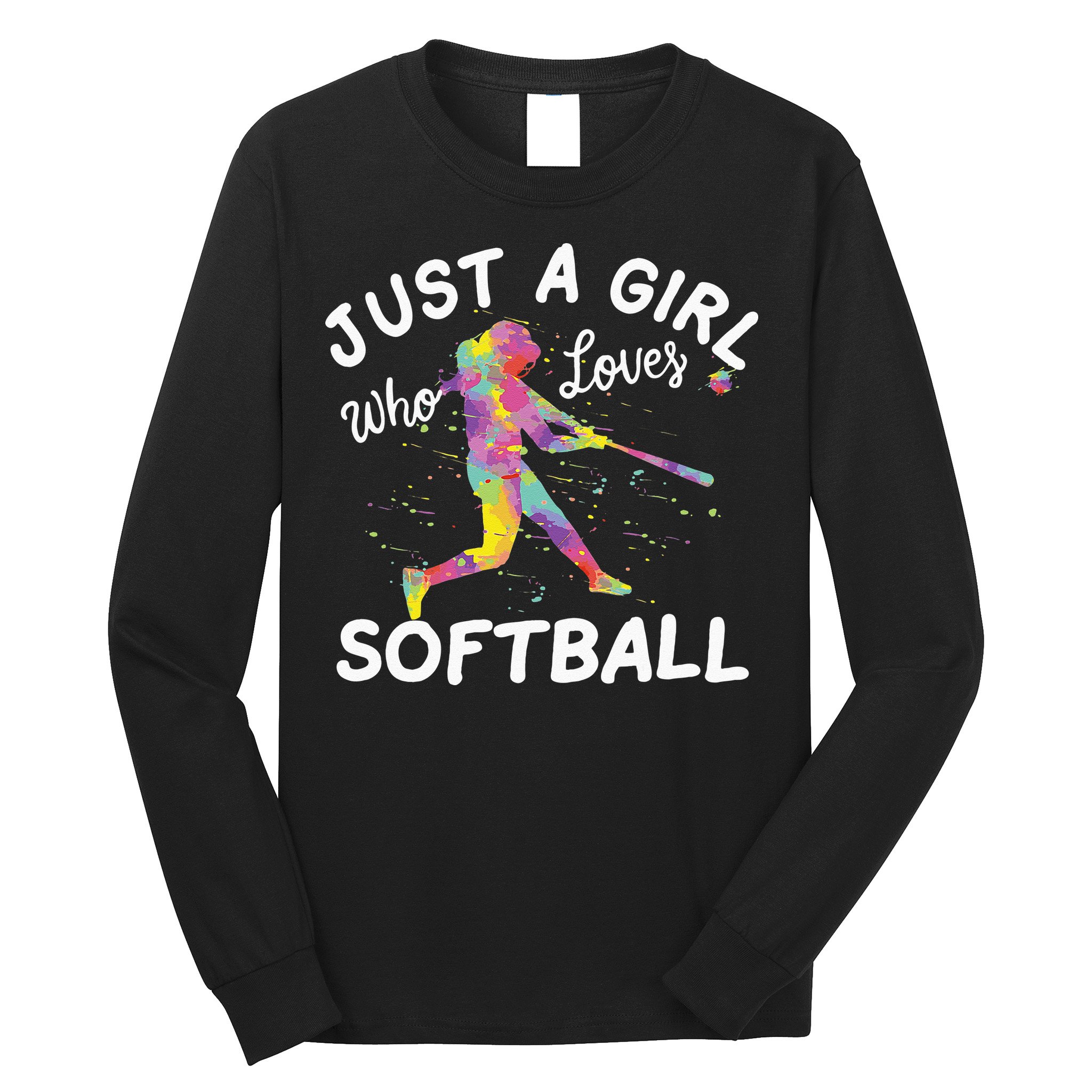 Just A Girl Who Loves Softball Long Sleeve Shirt
