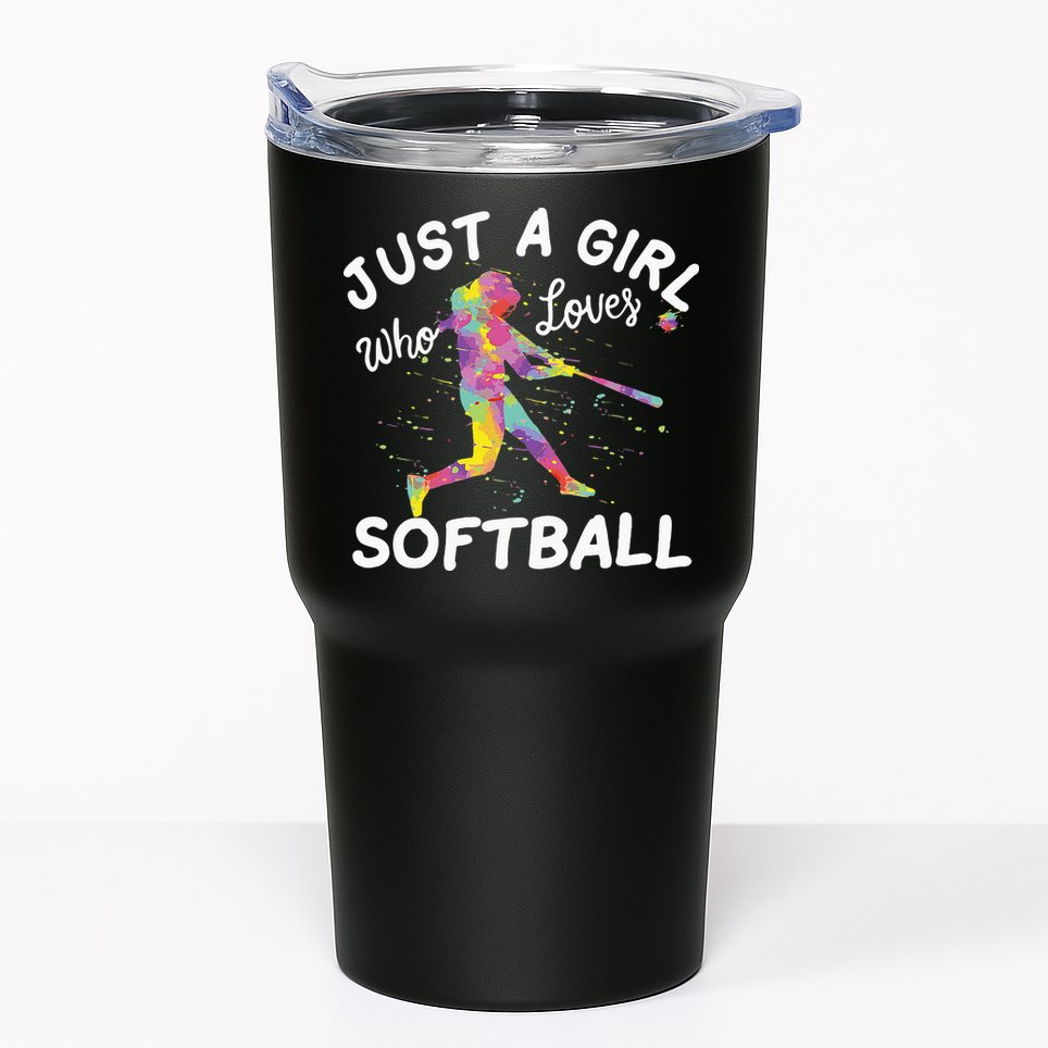 Just A Girl Who Loves Softball Tumbler