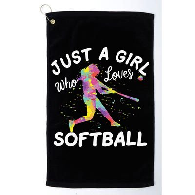Just A Girl Who Loves Softball Golf Towel