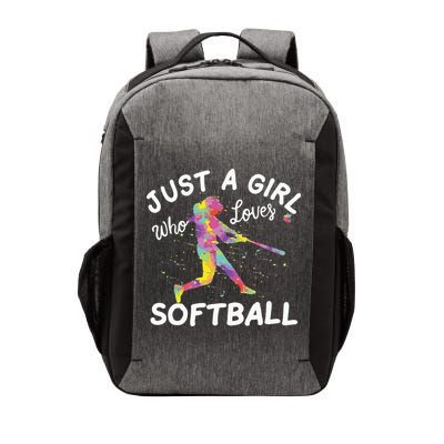 Just A Girl Who Loves Softball Vector Backpack