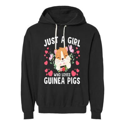 Just A Girl Who Loves Guinea Pigs Cute Guinea Pig Garment-Dyed Fleece Hoodie