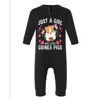 Just A Girl Who Loves Guinea Pigs Cute Guinea Pig Infant Fleece One Piece