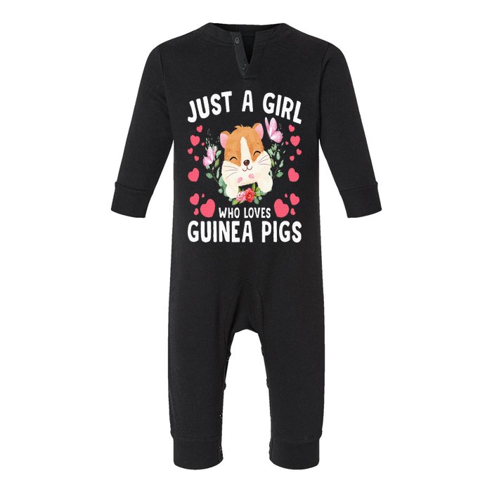 Just A Girl Who Loves Guinea Pigs Cute Guinea Pig Infant Fleece One Piece