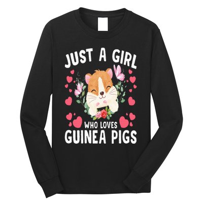 Just A Girl Who Loves Guinea Pigs Cute Guinea Pig Long Sleeve Shirt